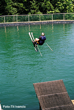 Backflip (at least he tried to)