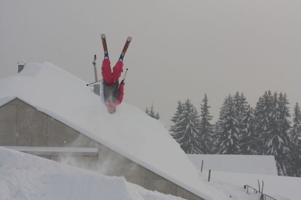 Backflip in backcountry