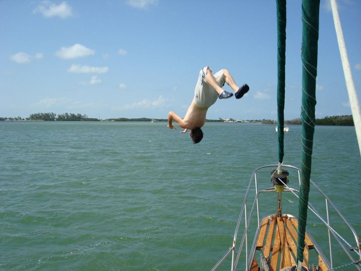 Backflip in paradise.