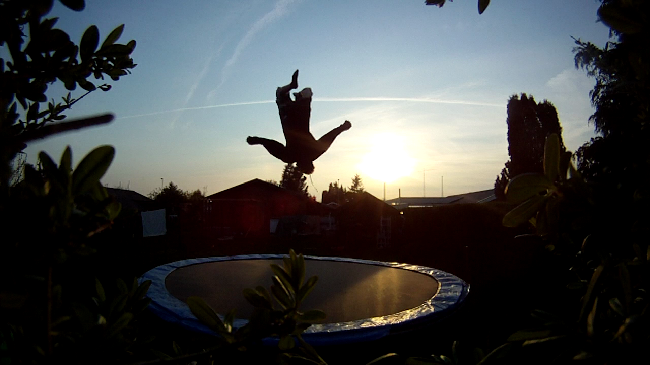 Backflip in the sunset