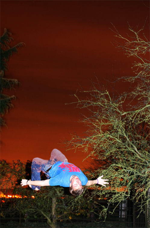 Backflip long exposure