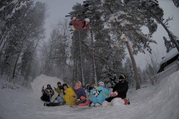 Backflippin over da gang