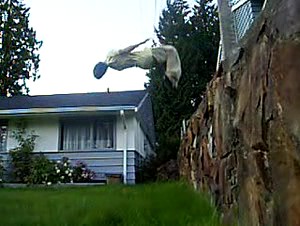 Backie off ledge