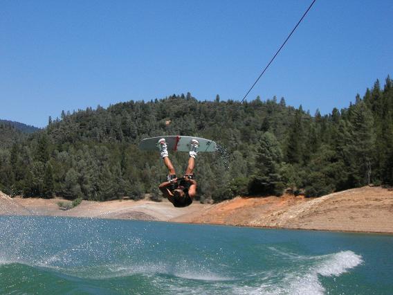 Backroll on wakeboard