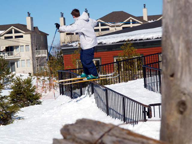 Backside up a handicap rail (for real)