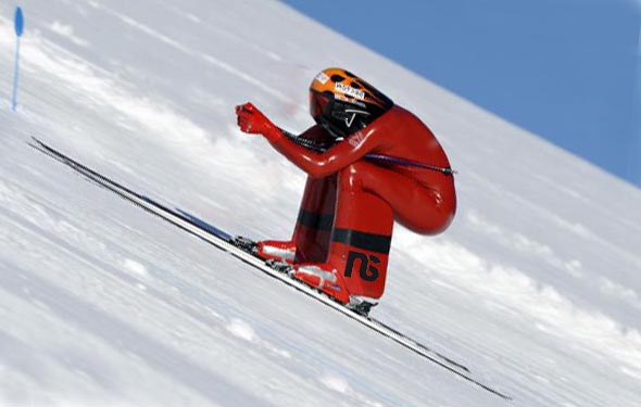 Backwards Speed Skiing Record