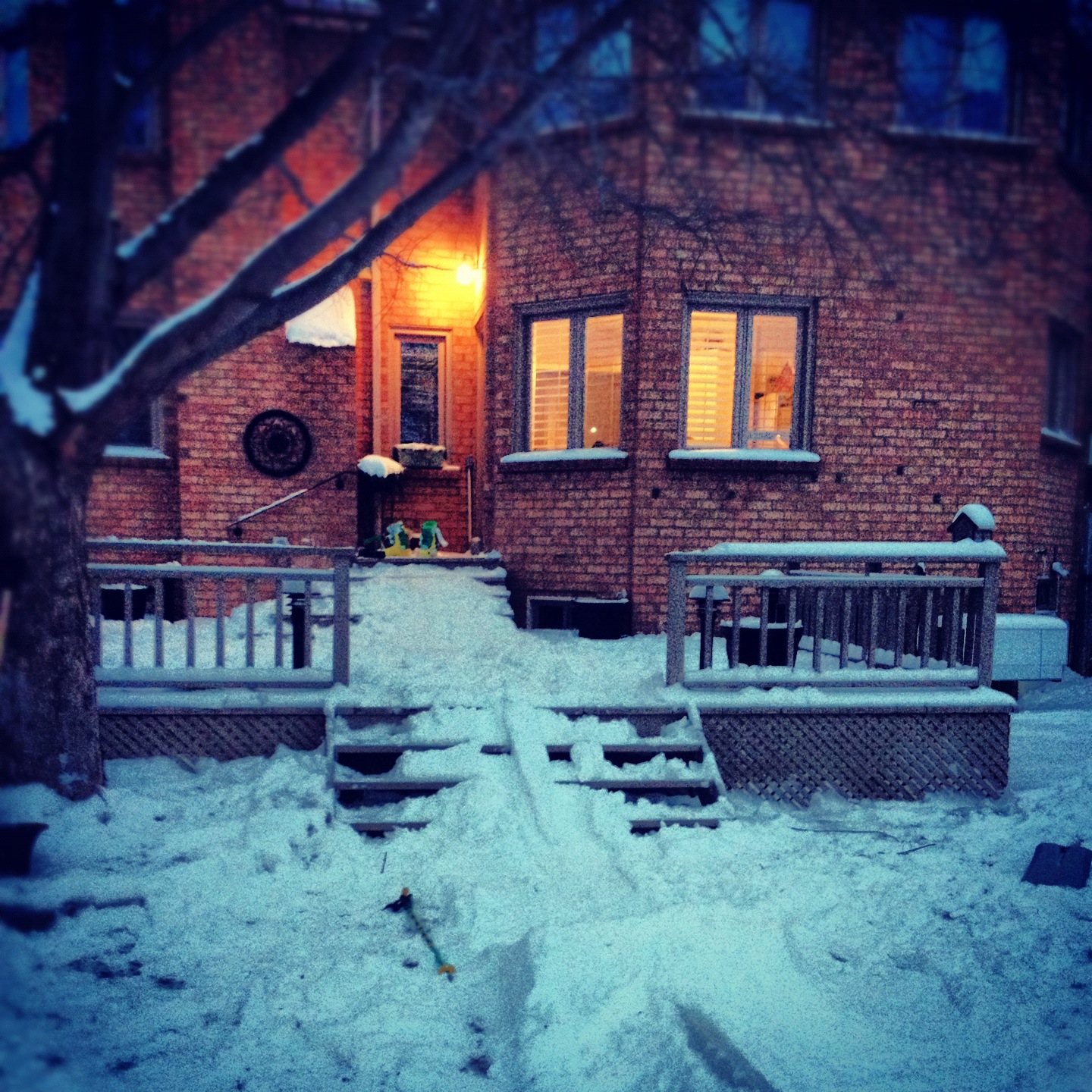 Backyard jib down the stairs