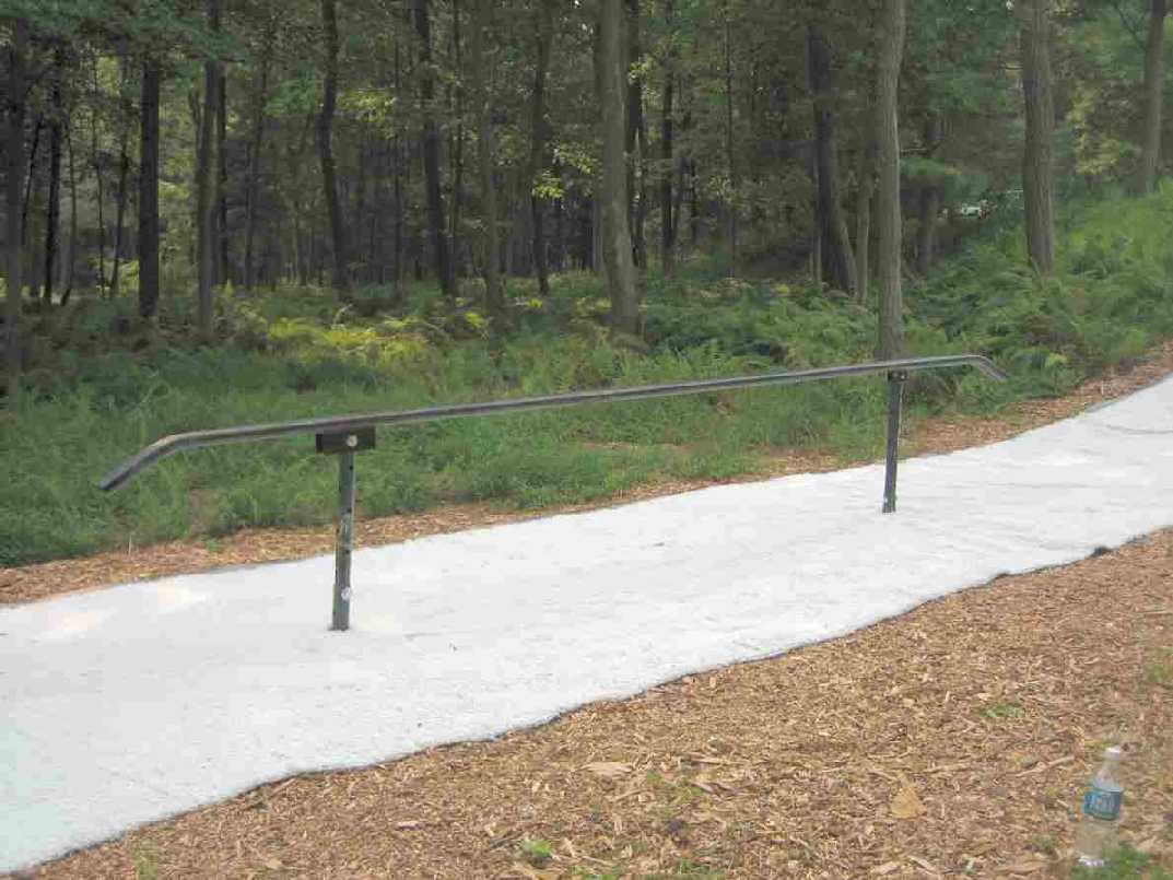 Backyard Park: Rail is set at higest level setting.