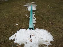Backyard pvc pipe
