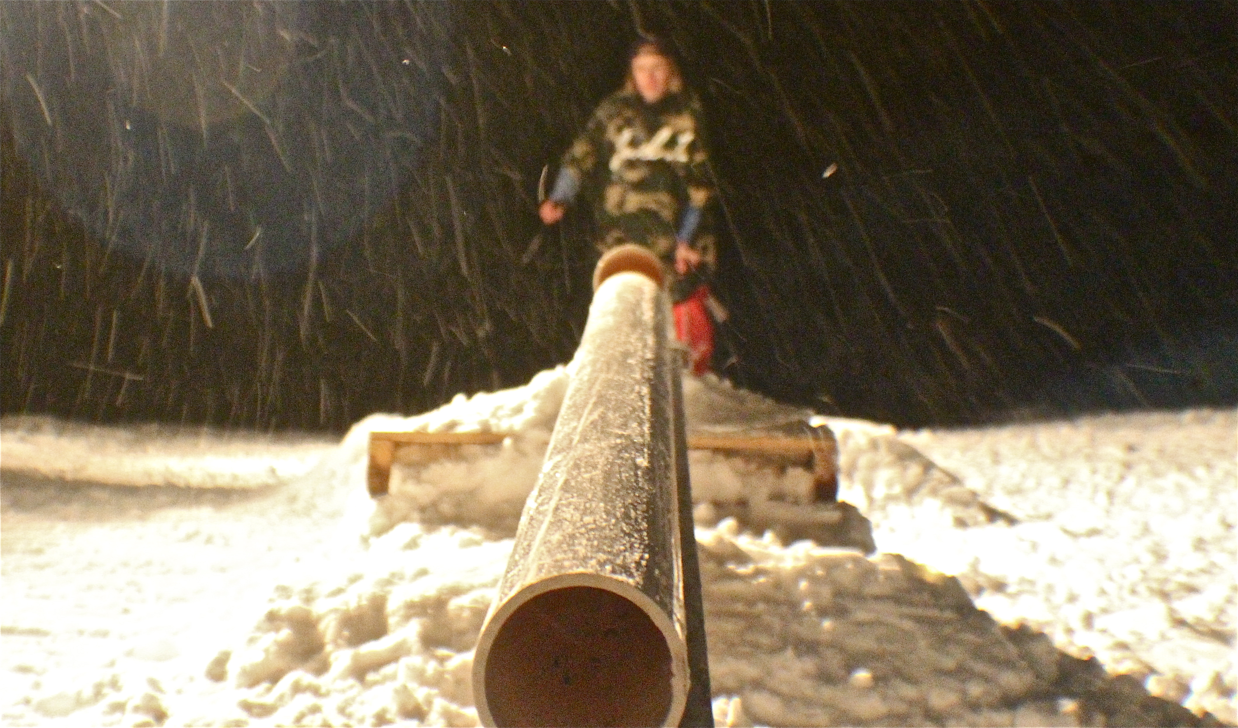 backyard rails on xmas