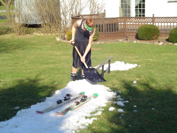 Backyard skiing