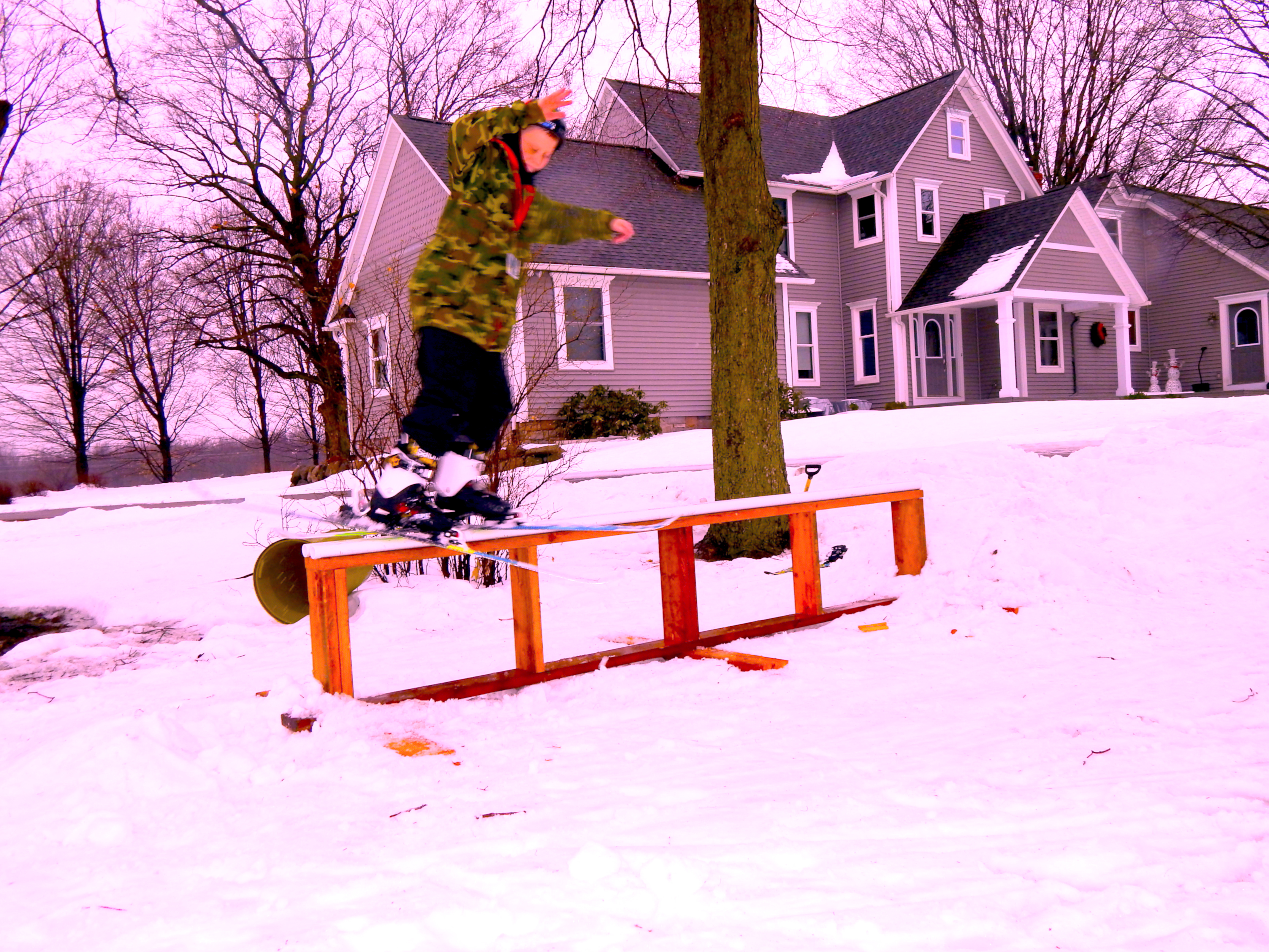 backyard skiing