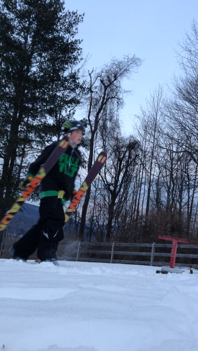 Backyard skiing