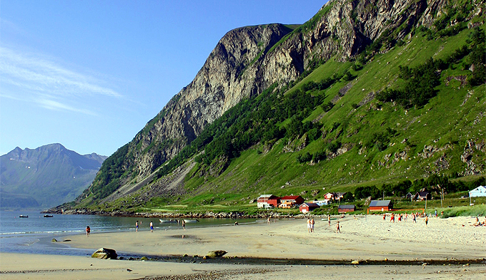 Beach by the Arctic Sea
