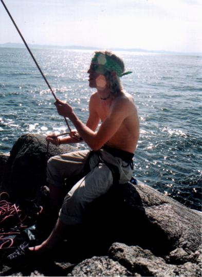 Belaying at lighthouse park in beautiful Vancouver