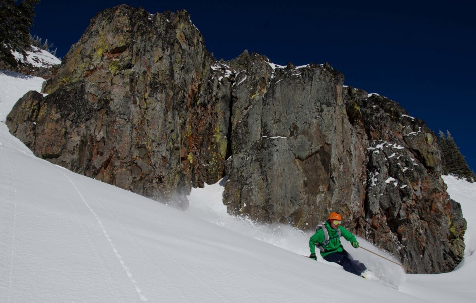 between the boulders