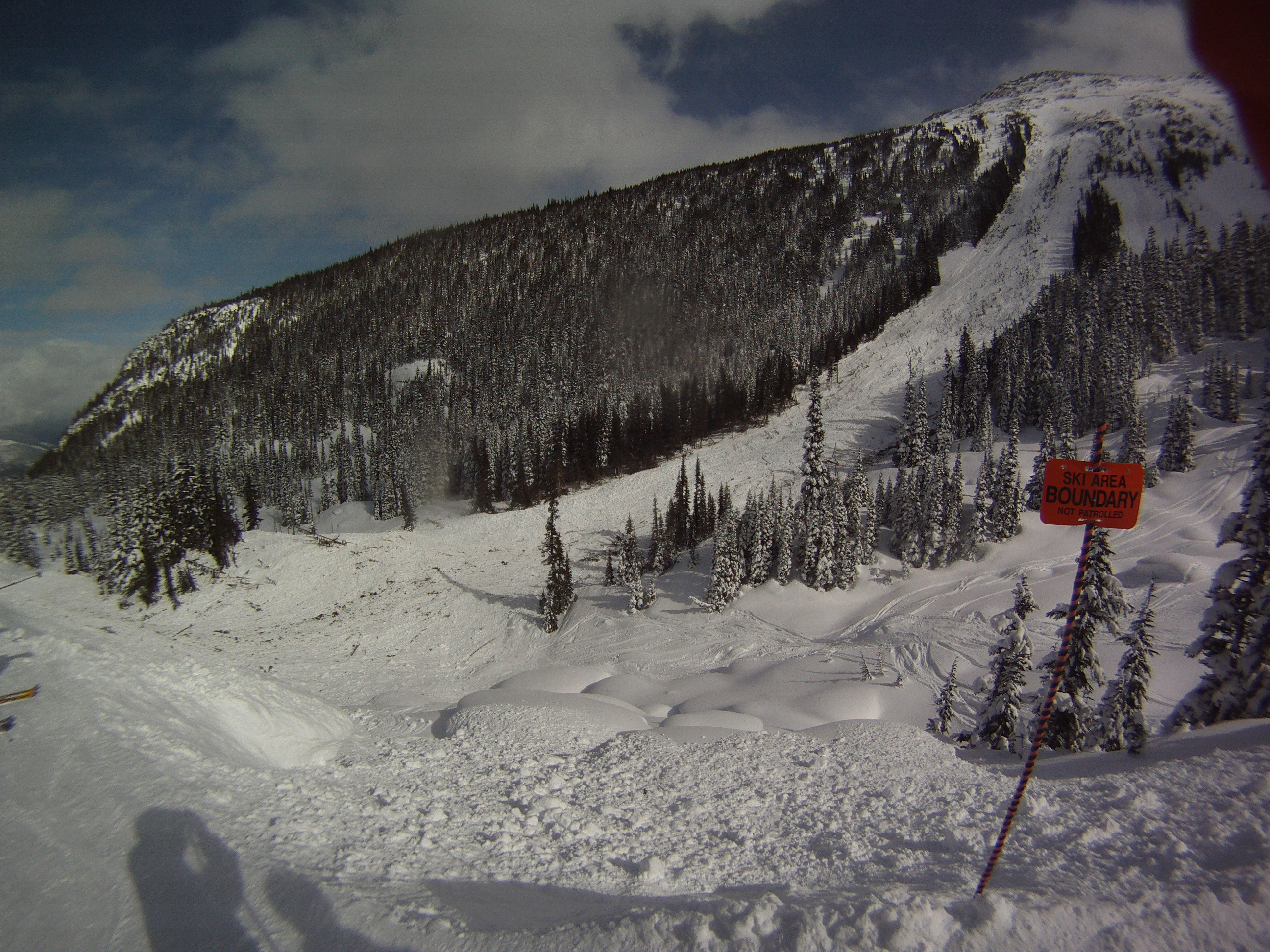 Big slide near bottom of blackcomb glacier