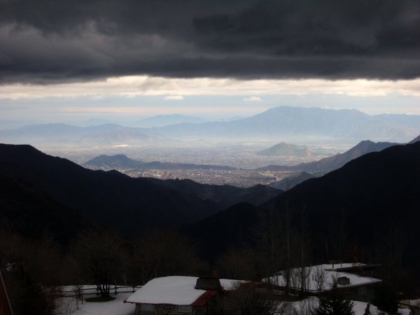 Big storm going away from santiago
