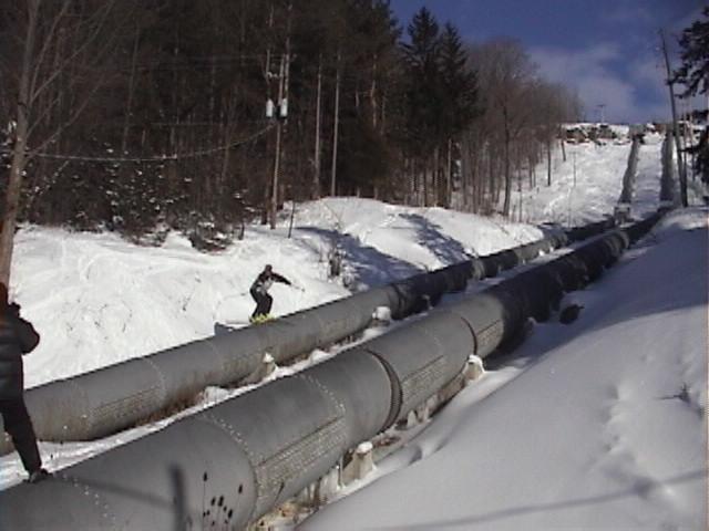 Biggest rail ever..........grinded from the top
