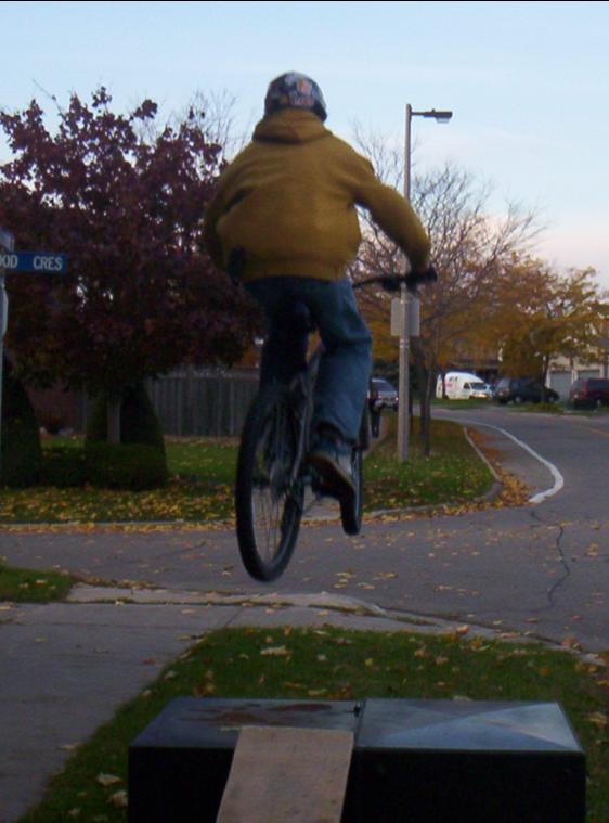 Bike Jump over Green Box