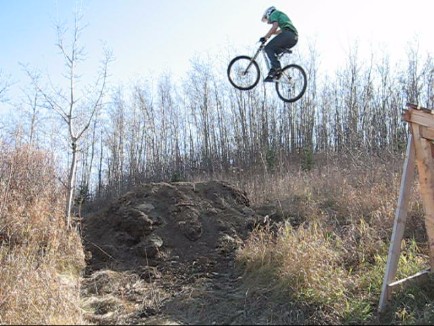 Biking in red deer