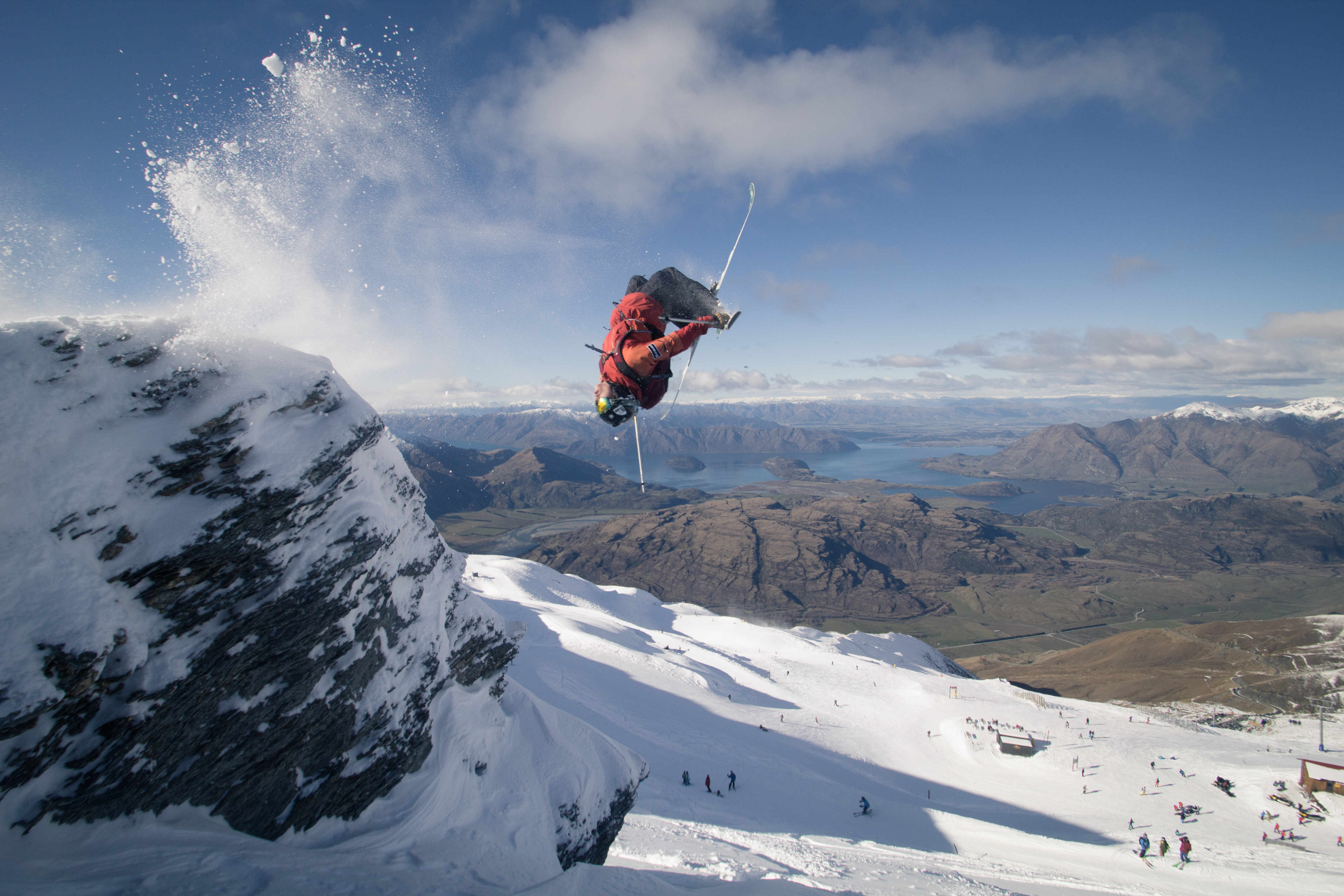 Blunted backy, badass backdrop above the main basin chairlift