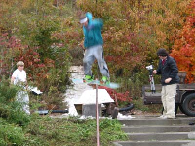 Boardslide on Handrail