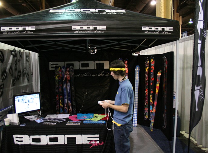 Boone tent at SIA - rockin the Wii