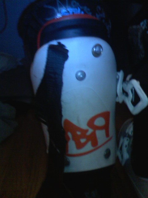 Boot strap on right foot