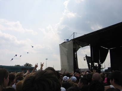 bottles flying at warped tour