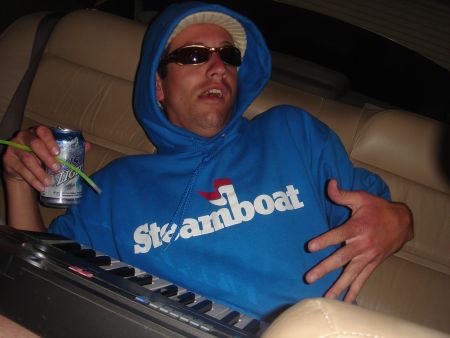 Brasser Keyboarding in the back of the LEX!