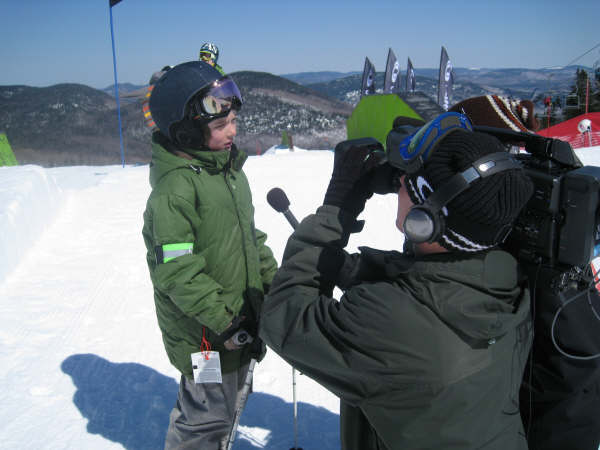Brendan Mackay being interviewed by the Ride Guide