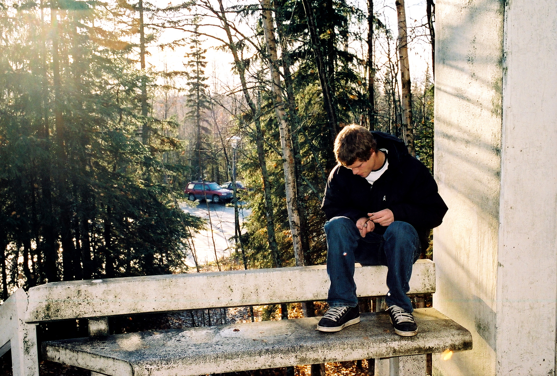 Bryan burning something