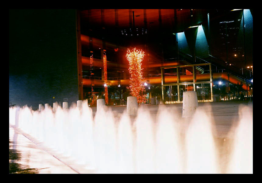Building and Fountain