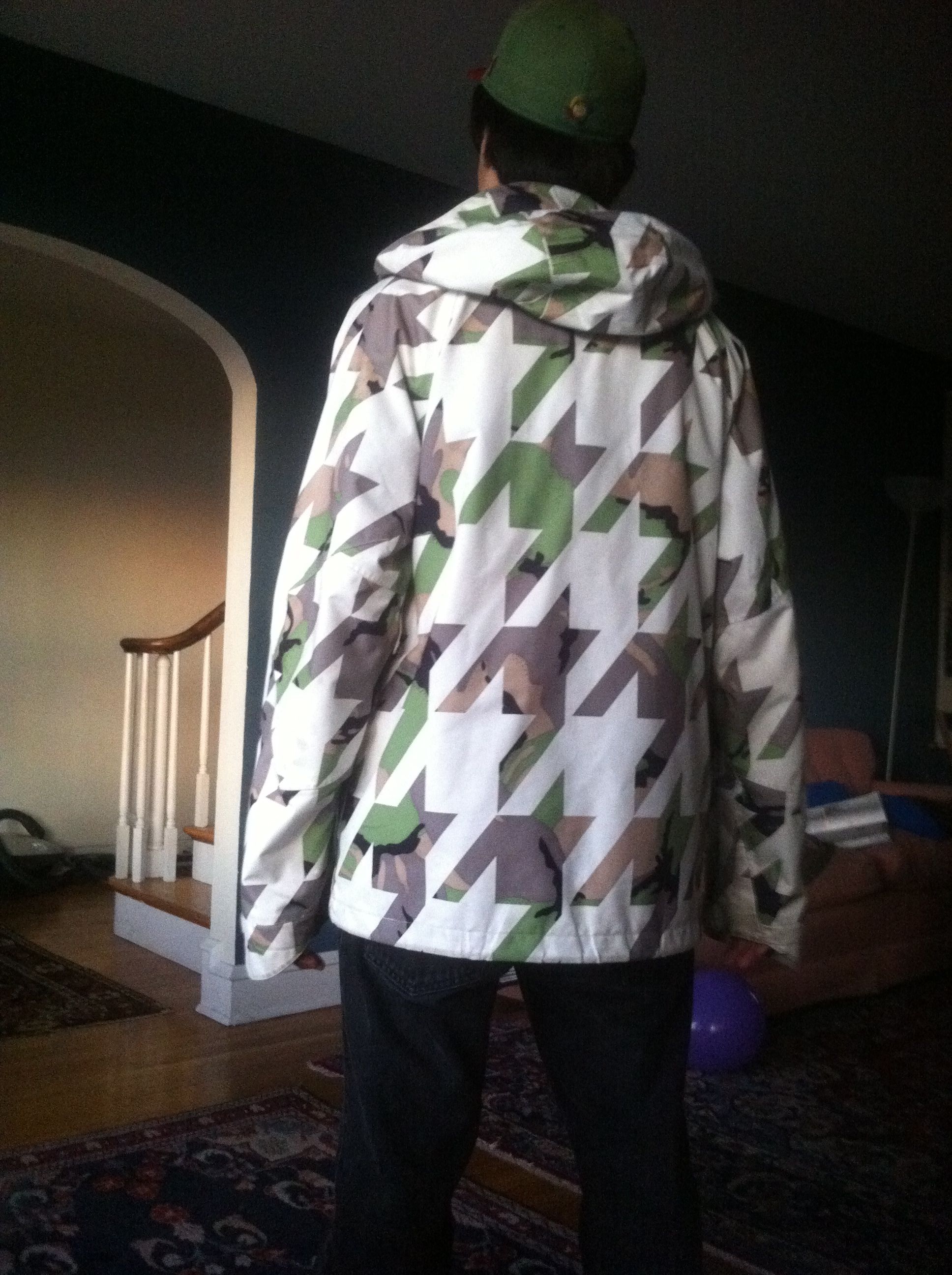 Burton jacket w/ model
