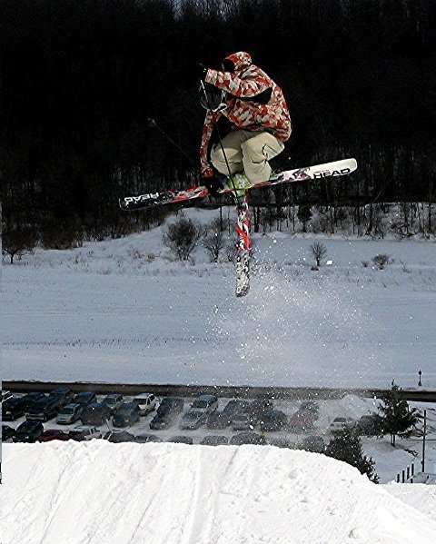 Busting out the mute 3 over the parking lot.