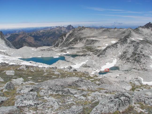 Camp is the little red dot