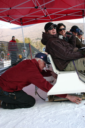 check out the cigarette while hooking up a propane tank!