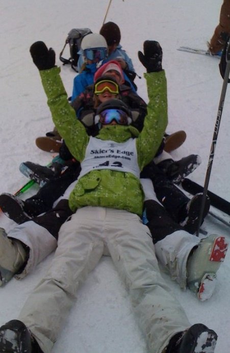 Chillin at the bottome of the course