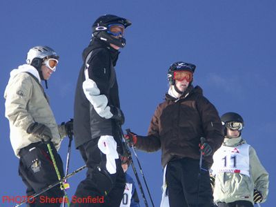 chillin at the top of the slopestyle course