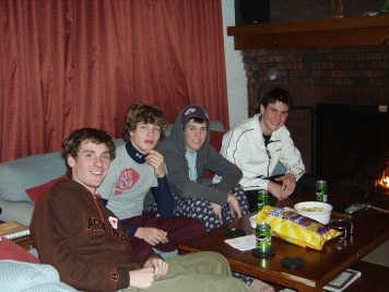 Chillin in the condo after skiin