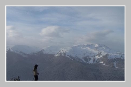 chillin on blackcomb with whistler peak in background