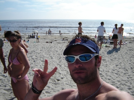 Chillin on the beach...damn vacation is nice!