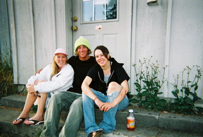 Chillng outside of the Summit House