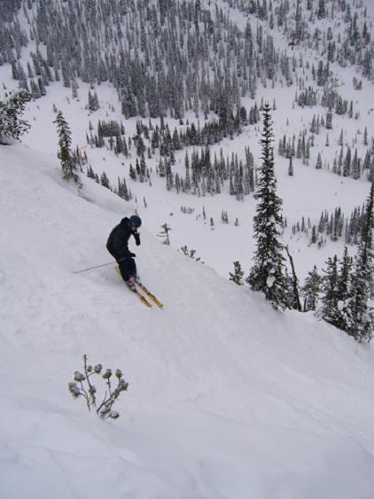 Chris on CPR Ridge at Kicking Horse
