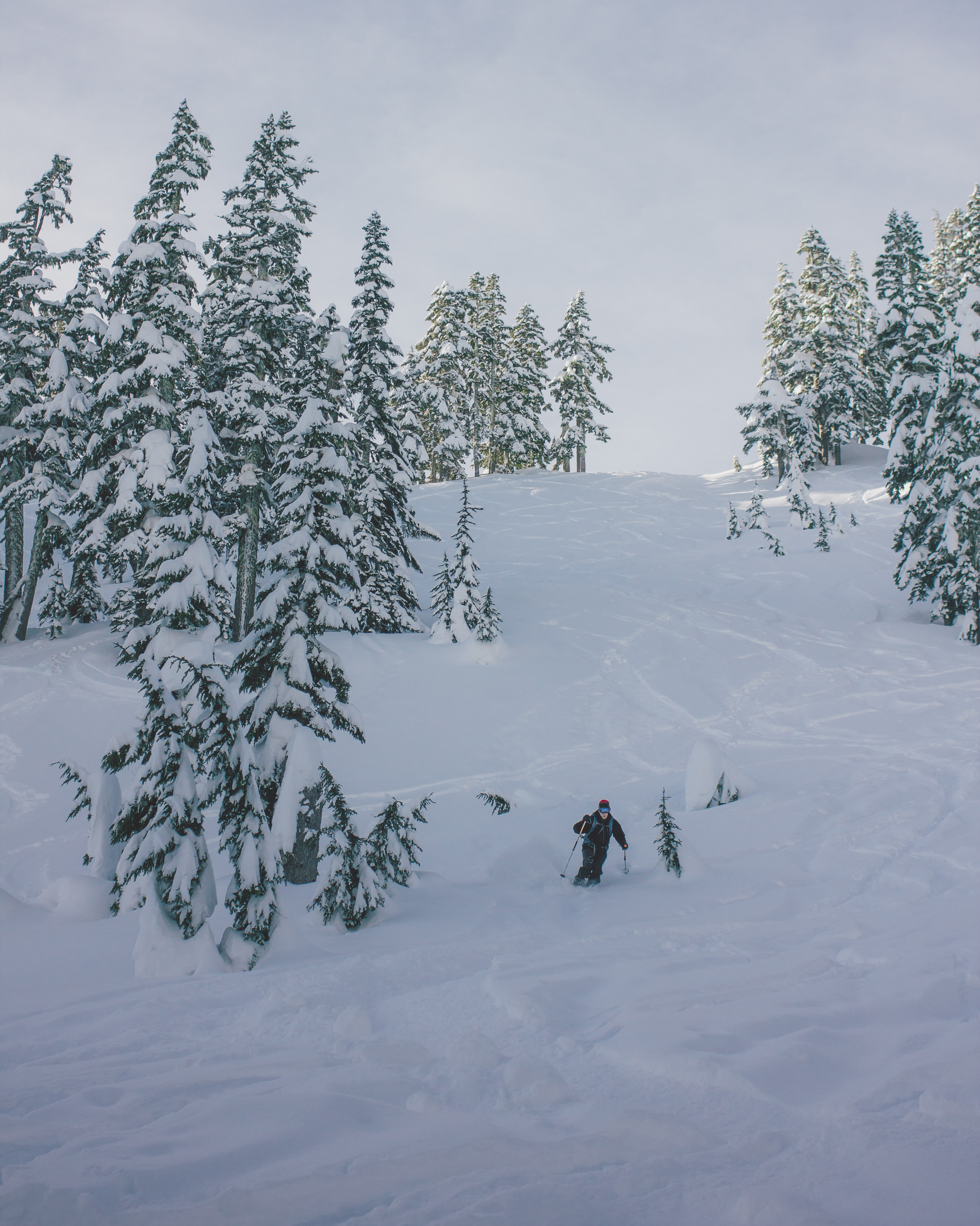 Christmas day pow turns with pops 
