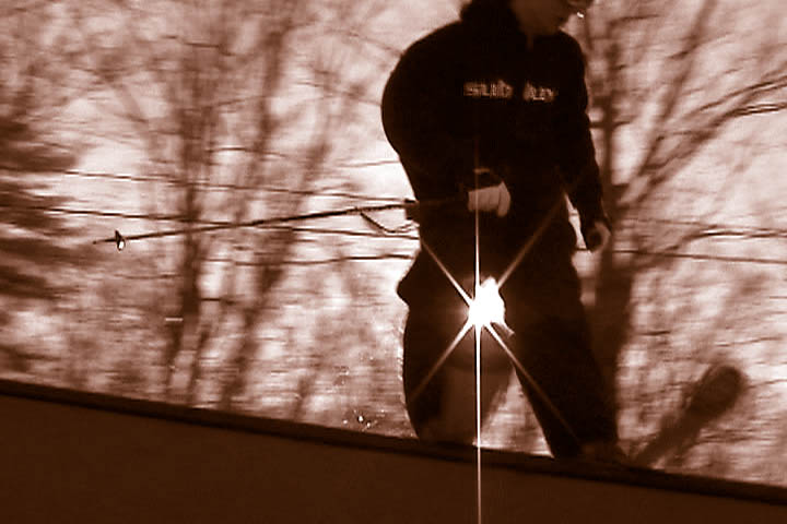 Christoph looking dapper on the trap-box