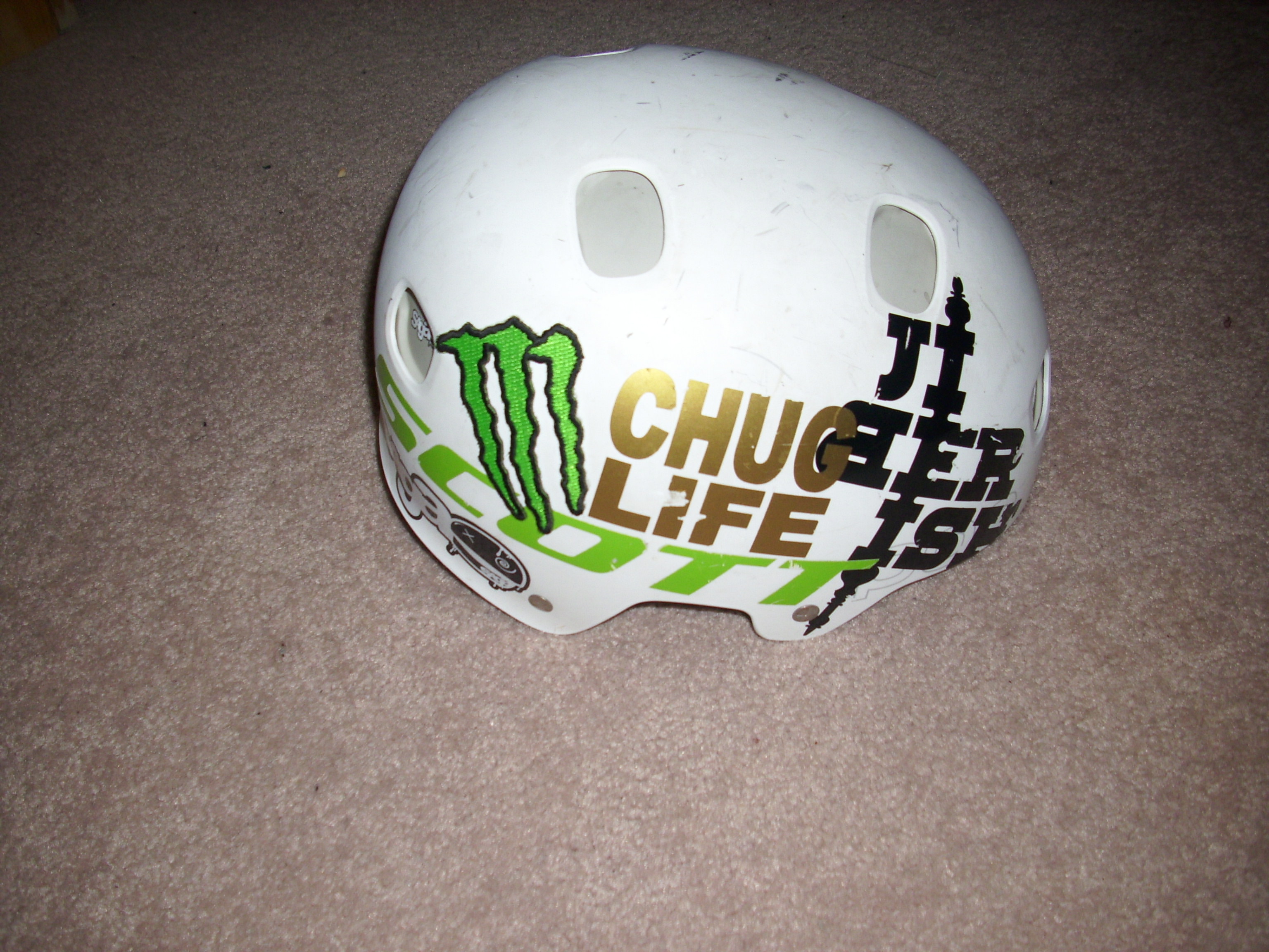 Chug helmet side 1