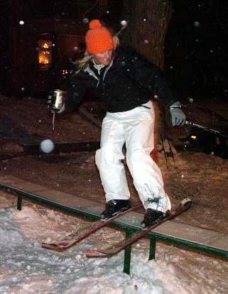 Chuggin a beer, greasin a rail, you know my style.