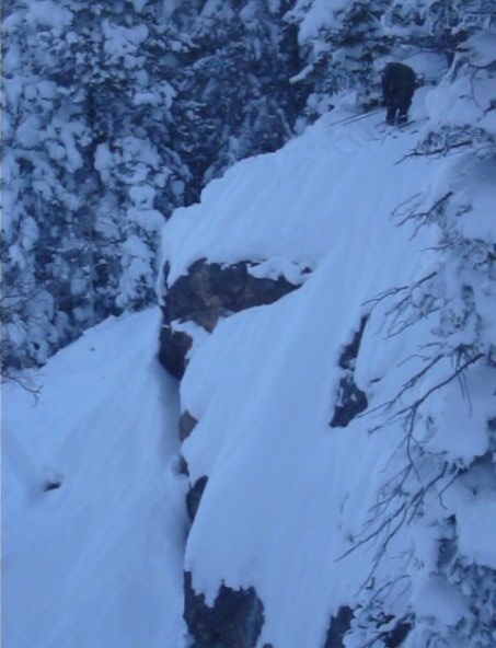 Cliff drop at Steamboat